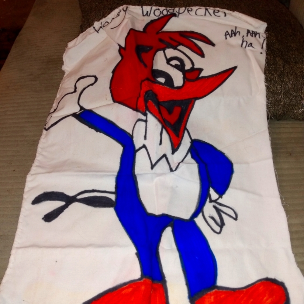Woody Woodpecker Cartoon Pillowcase